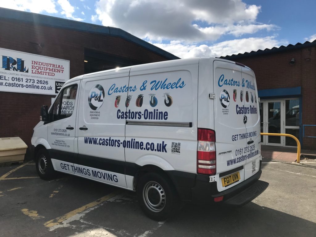 Castors online company van