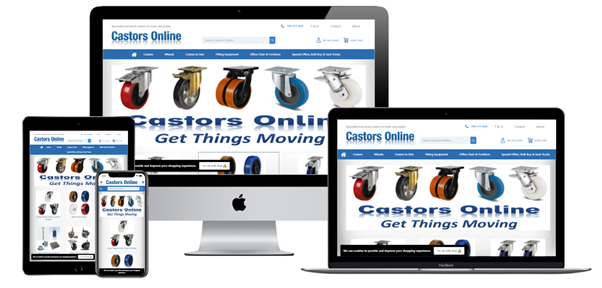 image of the Castors Online website on the Aero Commerce platform across various devices
