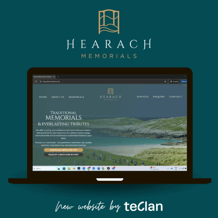 Hearach Memorials website screenshot